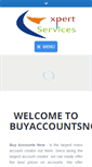 Mobile Screenshot of buyaccountsnow.com